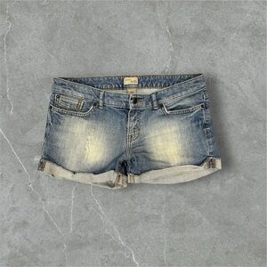 GAP Blue Jean Shorts with Distressed Details